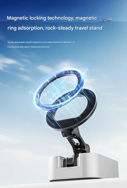 2026 Magnetic Phone Holder Airplane High Speed Rail Stand Portable Desktop Multi functional Travel Fitness Vlog Kitchen Live.
