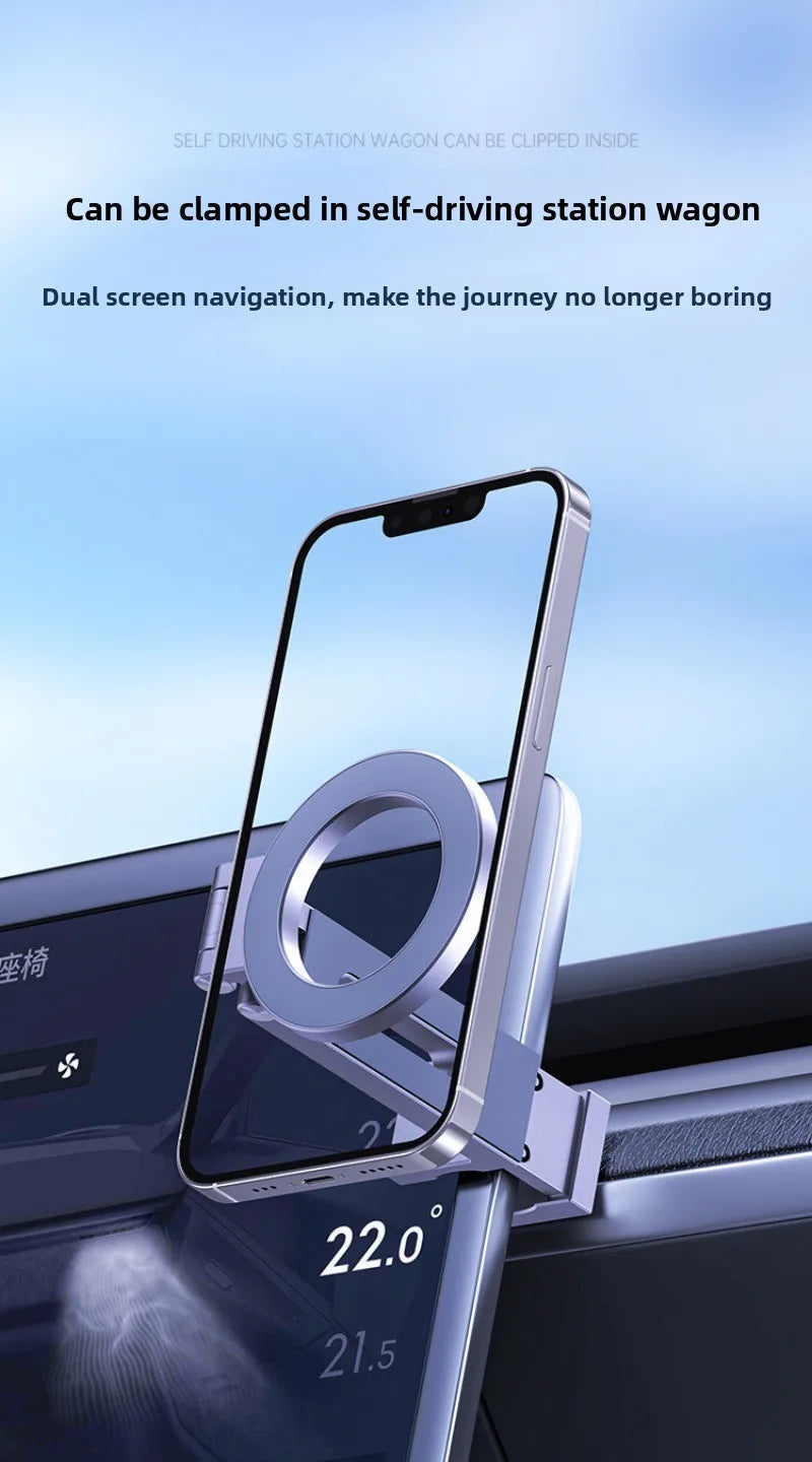 Universal Magnetic Phone Holder Travel Essentials Multi-axis Rotation Hands-Free Airplane Phone Mount Desktop Clip for Phone.