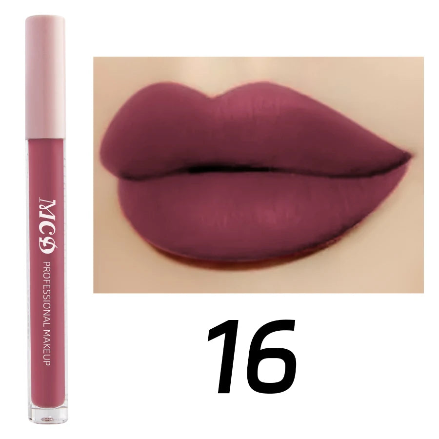 1PC Dark Brown Matte Velvet Lip Gloss Waterproof Liquid Lipstick Nude Brown Lips Korean Makeup for Lip Tint Lip Glaze Cosmetics.
