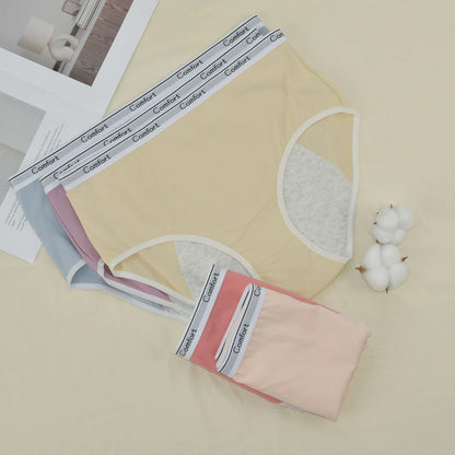 ‌1pc Women's Maternity Menstrual Panties Anti-Side Leakage High Waist Cotton Physiological Period Underwear for Ladies‌ 40-100kg.