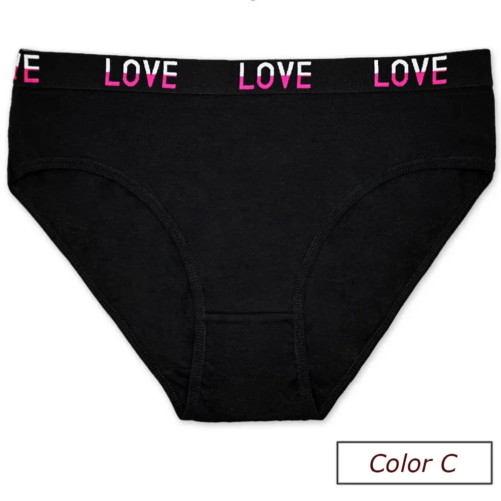 Cotton Underwear Women Panties Plus Size Briefs Female Knickers Lady Lingerie High Waist Wide Belt Underpants 6 Pieces/Lot.