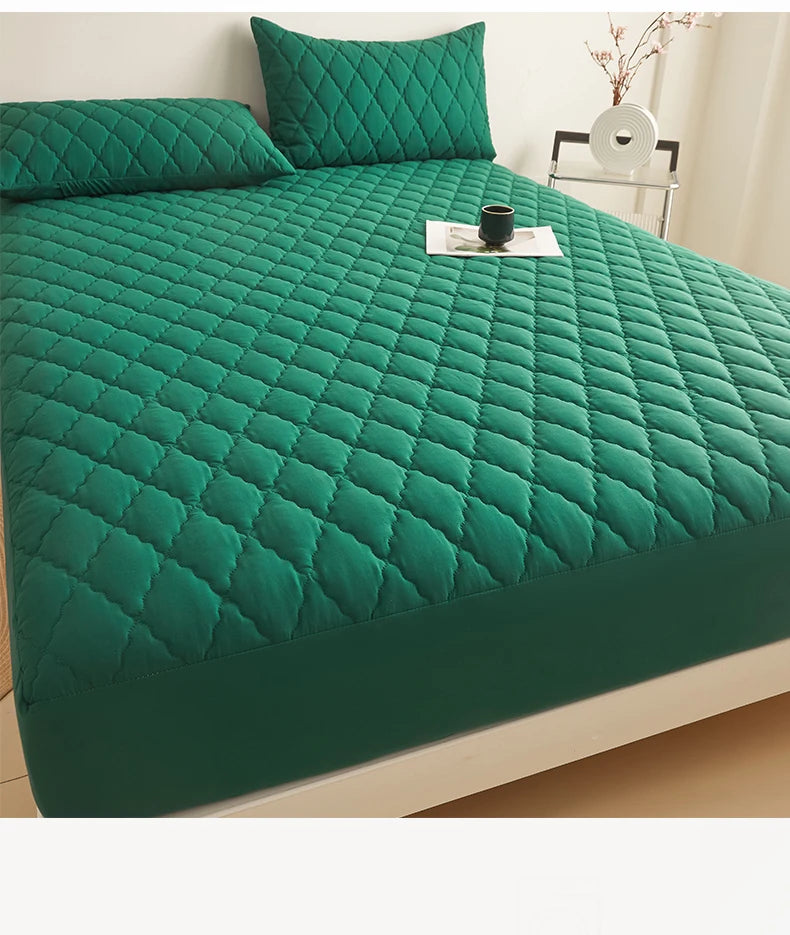 Waterproof Mattress Cover Thickened Padding Comfortable Fabric Bed Cover Bed Linen Bed Sheets Set Mattress Protector for Home.