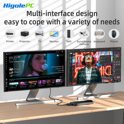 Higole PC Stick Fanless Mini PC Intel J4105 Windows 11 WiFi5 4/8GB 64/128/256GB Laptop Desktop PC 4K TV Stick PC Mini Computers.