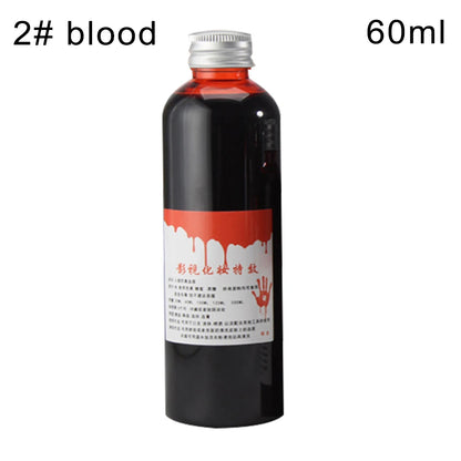 30/120/ml gefälschte Abstrich Blut Flüssigkeit Flasche Bühne Streich Theater Vampire lustige Horror Festival Party DIY Cosplay Requisiten