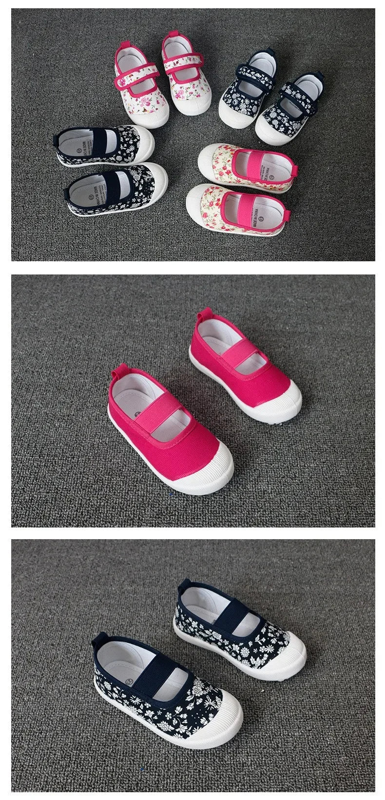 2025 New Spring Autumn Baby Girl Shoes Kids Canvas Shoes Children Casual Sneakers Candy Color Flowers For Girls Floral Prints.