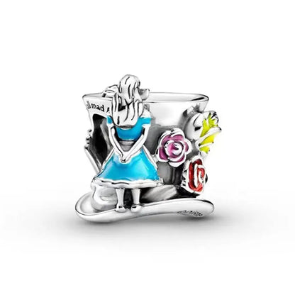 100% 925 sterling silver Disney 100th anniversary charm beads suitable for original DlY bracelet, women's fashion gift