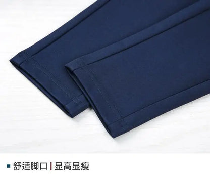 Büro Dame Koreanische Mode Gerade Hosen Weibliche Elastische Band Hohe Taille Feste Große Größe 5XL Frauen Herbst Elegante Hosen 2023