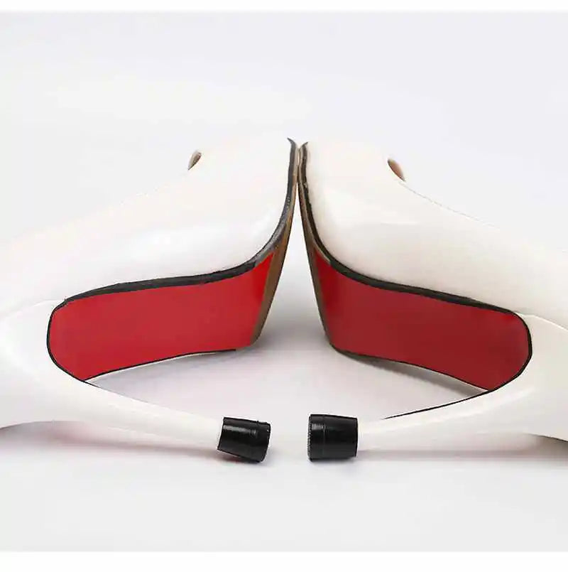 2Pcs Non-slip Wearable Heel Cover Round Woman High heels Protective Cover TPU/PVC Material Soft Damping Silencer Heel Protector.