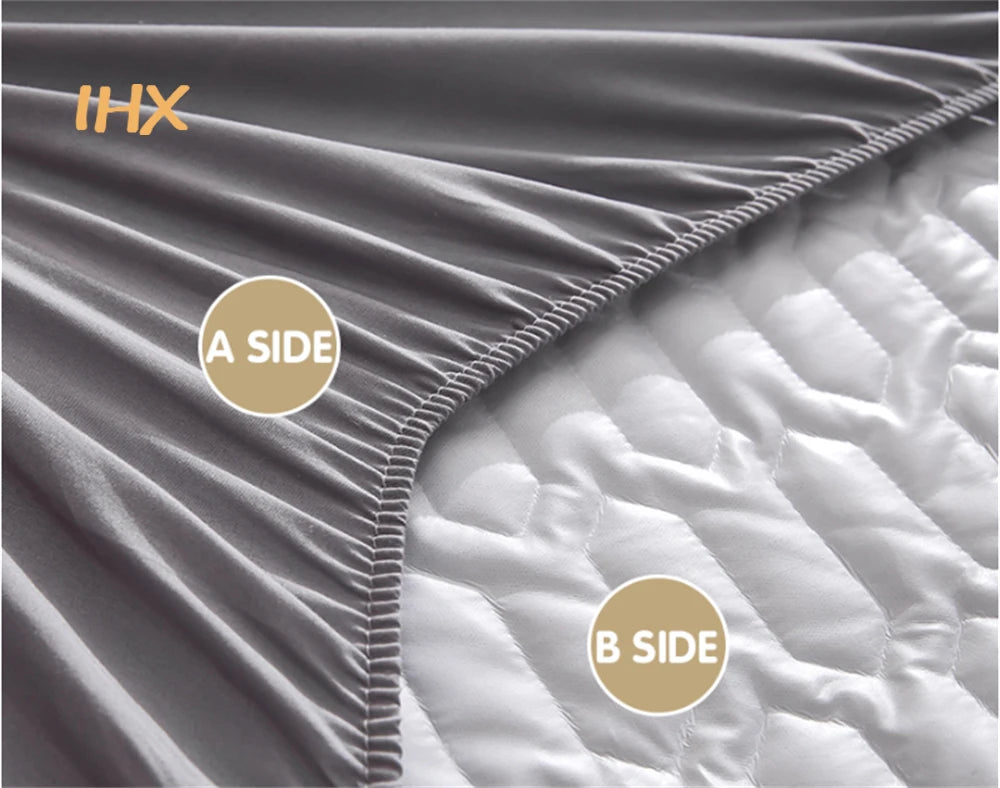 Waterproof Thicken Mattress Cover Quilted Latex Mat Bed Covers Pad Skin-Friendly Fitted Sheet Protector Bedspread150/160/180x200.
