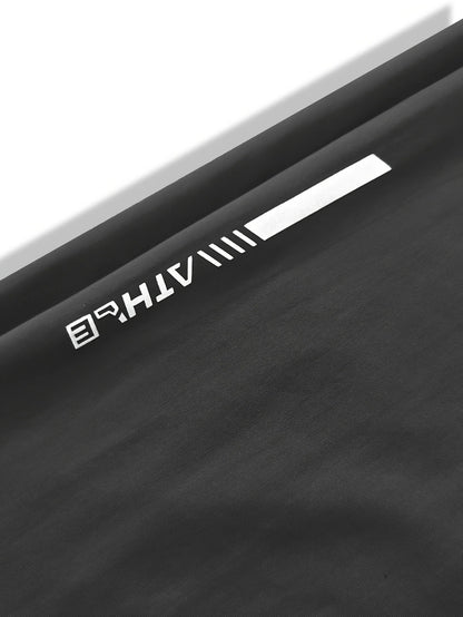 1pc Men's Lightweight Athletic Cropped Pants with Drawstring, Zippered Pockets & Reflective Strips - Breathable, Quick-Dry Fabri