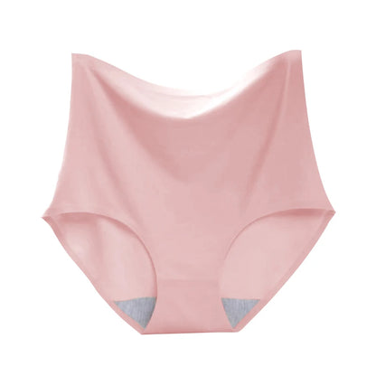 Women's underwear ice silk High waist Seamless Panties soft Lingerie Slimming Abdomen In Hip Lift plus size Breathable Briefs.