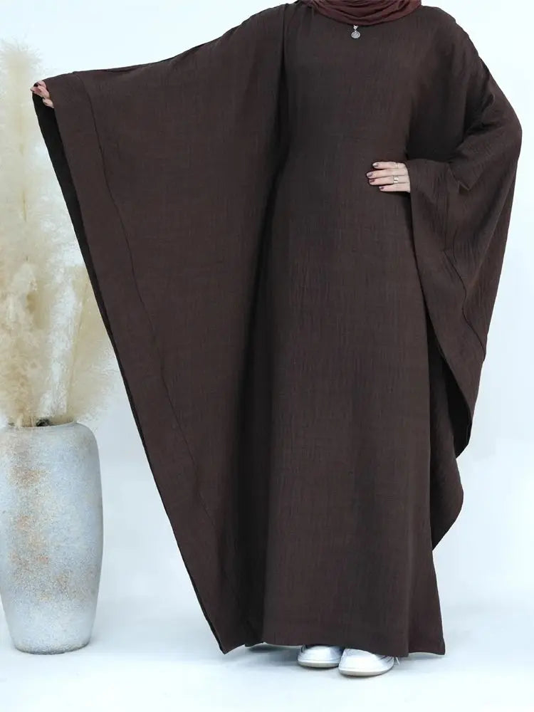 Ramadan Eid Dubai Linen Khimar Abaya Damen Muslim Maxi Dress Kebaya Kaftan Abayas For Women Caftan Robe Femme Musulmane Vestidos.