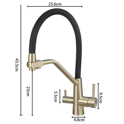 Kitchen Modern Copper Faucet Purification Drinking Water Pull-out Sink Hot and Cold Pure Water Direct Drinking Faucet
