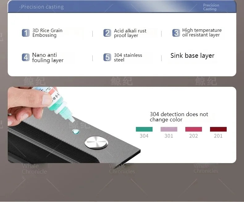 Stainless Steel Kitchen Sink Gray Household Large Single Slot Wash Vegetables and Dish Basin Multifunctional Dish Basin Sink