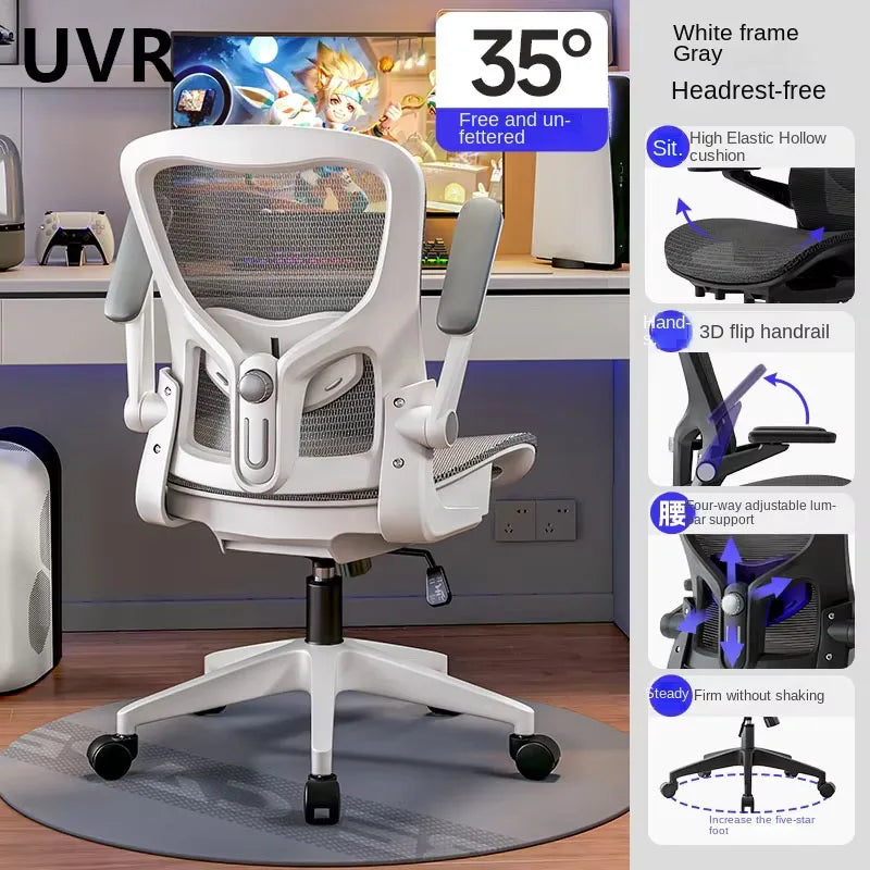 UVR Mesh Personal Bürostuhl, bequemer, ergonomischer Design-Sessel, Möbellift, verstellbarer Liegestuhl, Gaming-Computerstuhl