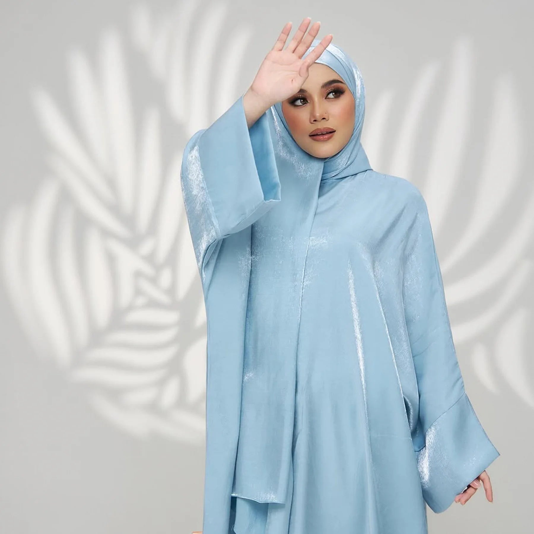 Two Piece Muslim Sets for Women Luxuru Dubai Hijab Abaya Dress Ramadan Saudi Arabia Modest Clothing Islamic Solid Church Outfits.