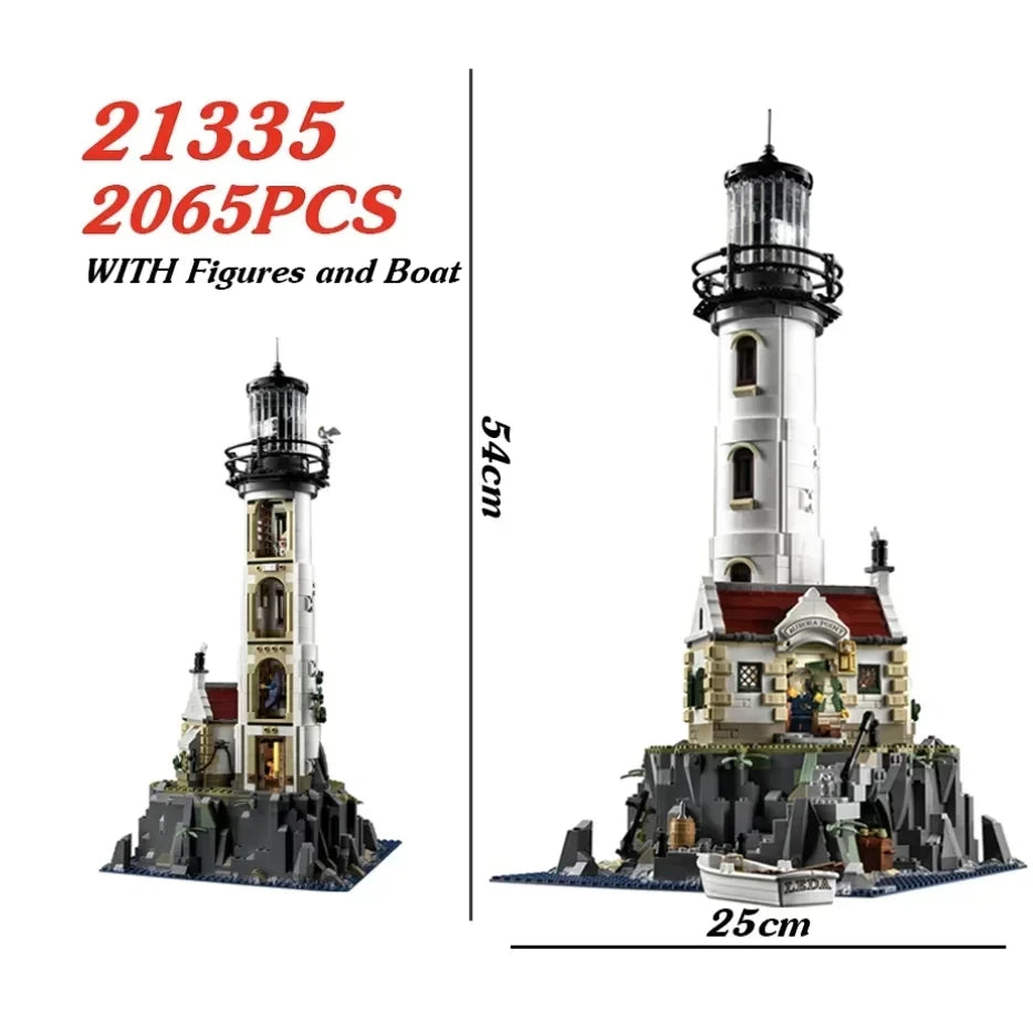 New 2065pcs Electric Lighthouse 21335 Model Building Block Motorised Bricks Assembly Kids Toys For Children Christmas Gifts.