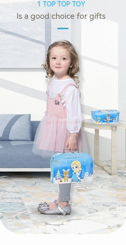 Kids Tea Party Set For Little Girls Mermaid Gift Pretend Toy Tin Tea Set Princess Tea Time Kitchen Pretend Play Tea Set Gift