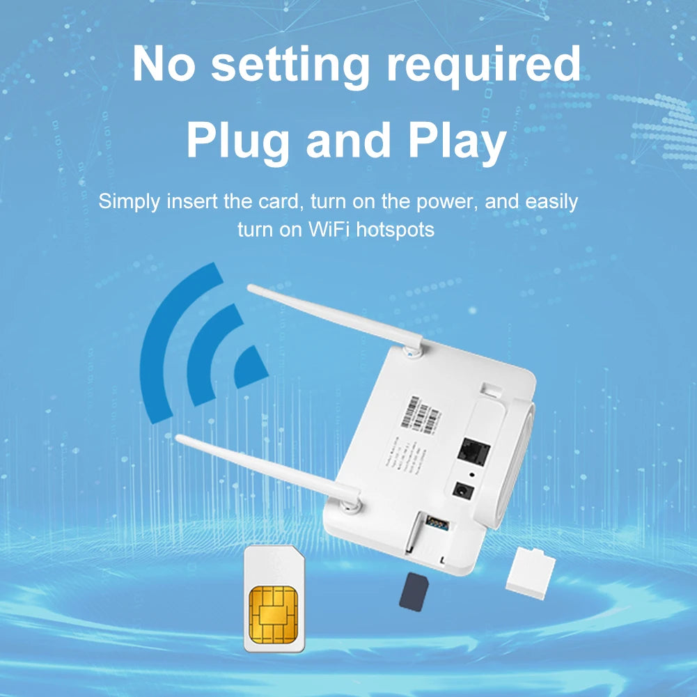 4G LTE WiFi 6 Mobile Hotspot Router Support 10 Users with SIM Card Slot Wireless Router Portable 4G WiFi Hotspot for Home Travel.