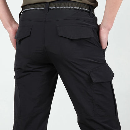 Men's Summer Tactical Cargo Pants Lightweight Casual Waterproof Trousers Casual Pants Wear-resisting Multi-pocket Outdoor Hiking.