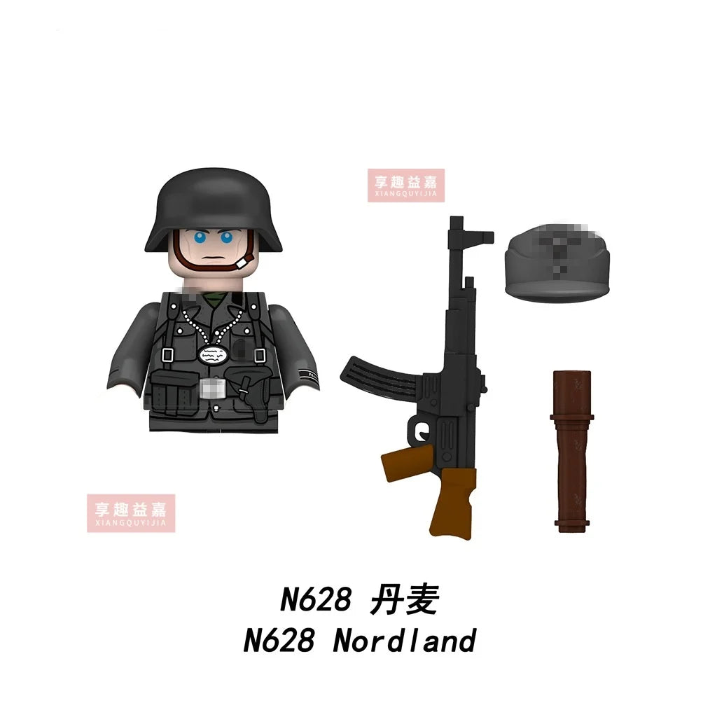 Military affairs Private Soviet Infantry Afrika Korps Building Blocks Model Bricks mini Action toy Figures Toy gift for children.