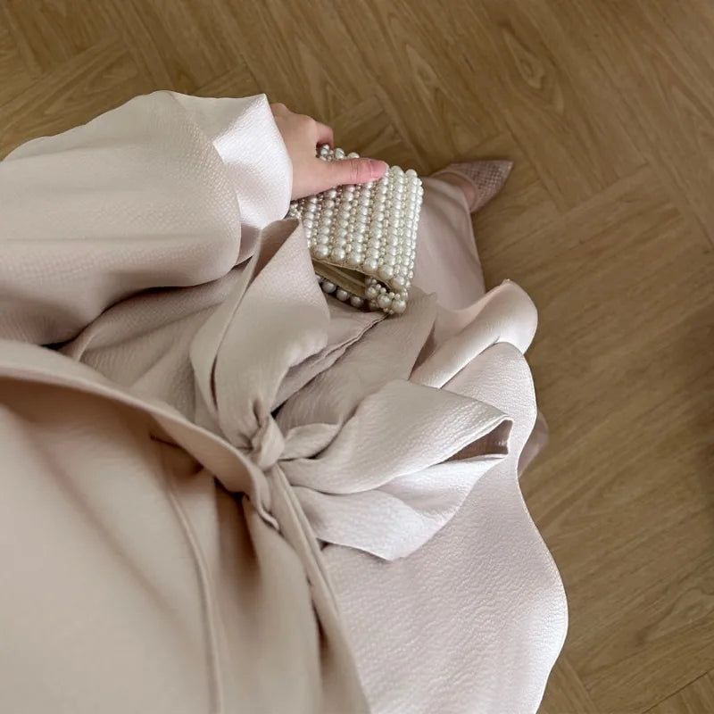 2-teiliges Saudi-Arabien muslimisches Damen-Abaya-Kleid aus Satin für Damen, Islam, Dubai, Urlaub, bescheidene Kleidung, 2024, elegante türkische Robe.