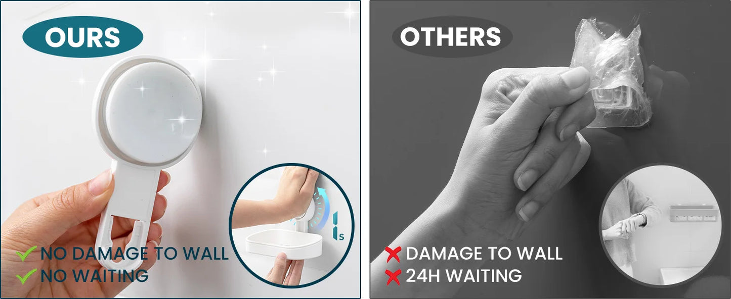 TAILI Seifenschale für die Dusche, wasserdichter Duschseifenhalter, robuste Seifenschale ohne Bohren, Seifenhalter für Badezimmer, Küchenspüle