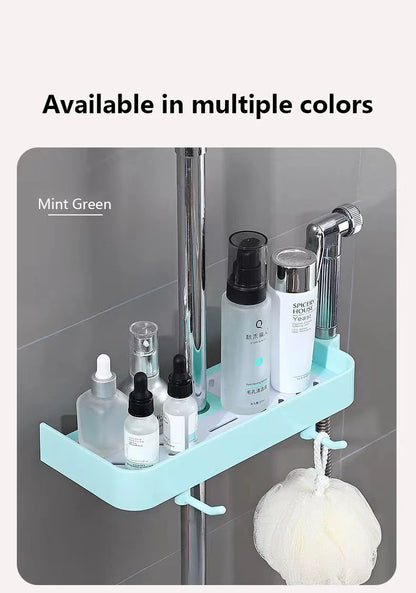 Haushalt Lift Ständer Dusche Rack Dusche Gel Lagerung Rack Badezimmer Perforation-Freies Dusche Stange Tablett