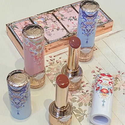 Flower Knows Butterfly Cloud Collar Collection Cosmetics Water Non Stick Cup Lipstick Lght Film-forming Solid Lip Gloss Makeup.