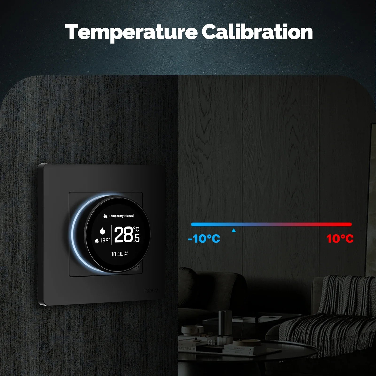 MOES Tuya ZigBee Smart Knob Thermostat Star Ring Series Temperature Controller Water Boiler Electric Heating With Alexa Google.