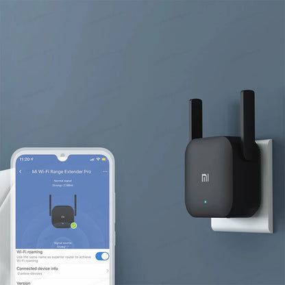 XIAOMI MIJIA New WiFi Amplifier Pro，300M 2.4G Network Expander Repeater Power Extender Roteador，2 Antenna，For Mi Router Wi-Fi.