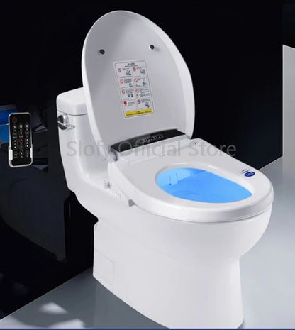 Intelligente Toilettenabdeckung, Bidet-Toilettensitz, Fernbedienung, LED-Anzeige, Nachtlicht, länglicher Lufttrockner, mehrere Sprühmodi, Toilettensitz