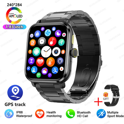 New 1.95" Smart Watch women Voice Call Heart rate Blood Pressure Custom Watches dial GPS Sport trajectory Smartwatch Men Women