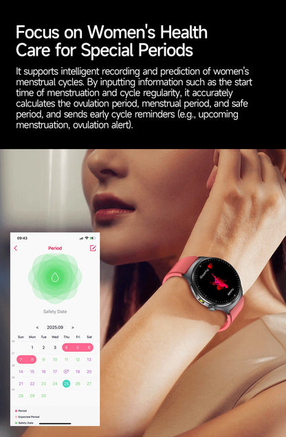 2026 New Smart Watch Men ECG+PPG Blood Lipids Uric Acid Blood Pressure Bluetooth Call 1.43'' Sapphire Smartwatch Remote Nursing