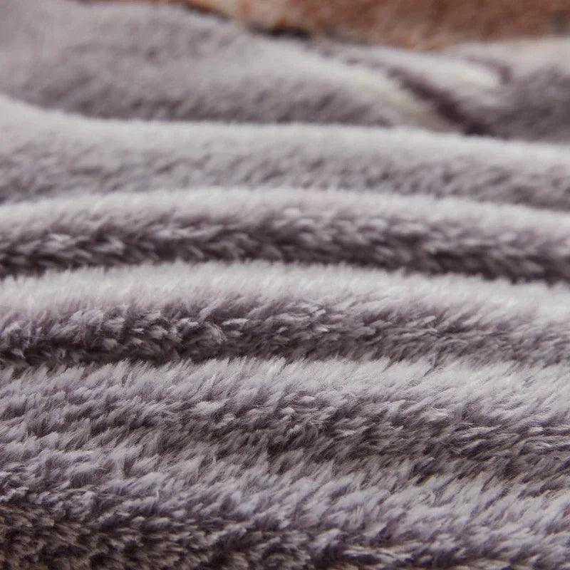 Winter Thicken Blanket Quilt Lamb Wool Double Layer Thick Warm Blanket 150/180/200 Comforter Throw Blankets for Beds Bedding 이불