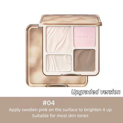 Judydoll Highlighter Contour Bronzer Palette Nude Makeup Natural Facial 3D Nose Shadow Long-Lasting Waterproof Cosmetics Makeup