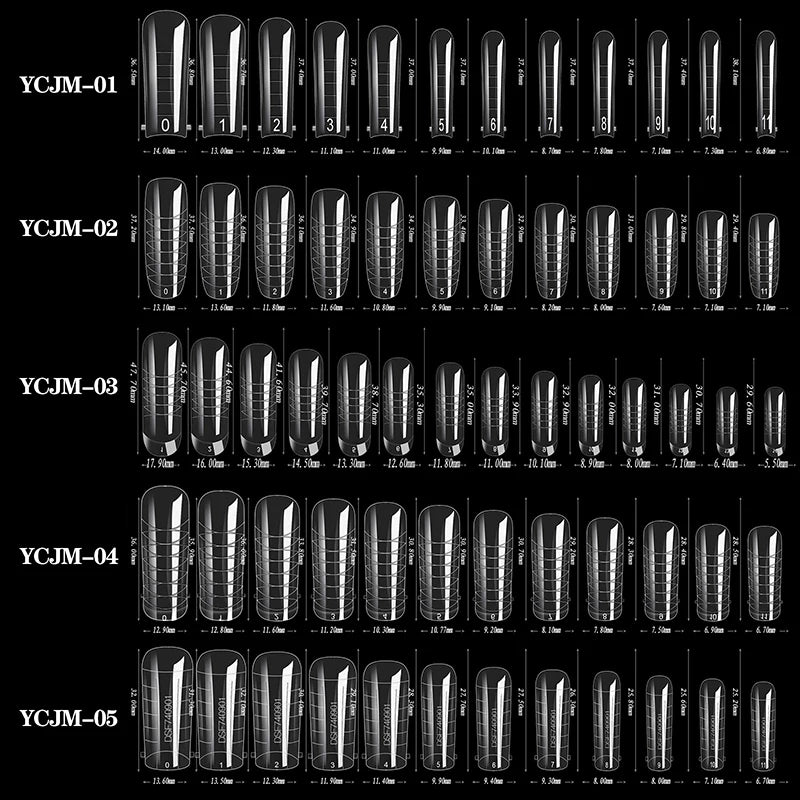 Extension False Nails Art Tips Acrylic Fake Finger Gel Polish Mold Sculpted Full Cover Press on Nails Manicures Accessories Tool.