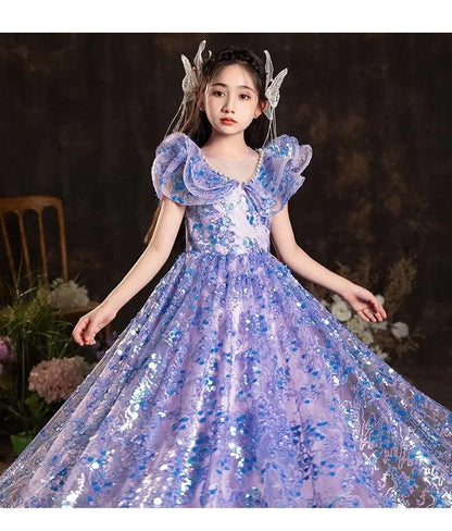 Elegante Mädchen Prinzessin Geburtstag Party Blumenmädchen Hochzeit Schönheit Kleid Kinder Leistung Weiß Rosa Tutu für formelle Anlässe.