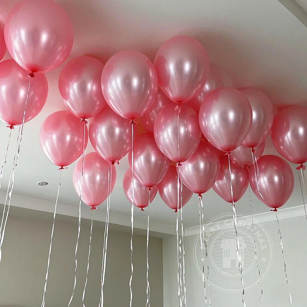 50 Stücke Latex Perle Weiße Luftballons Hochzeit Geburtstag Party Dekoration Aufblasbare Luft Gold Ballon Schwarz Ballon Rosa Balon Roten Ball.