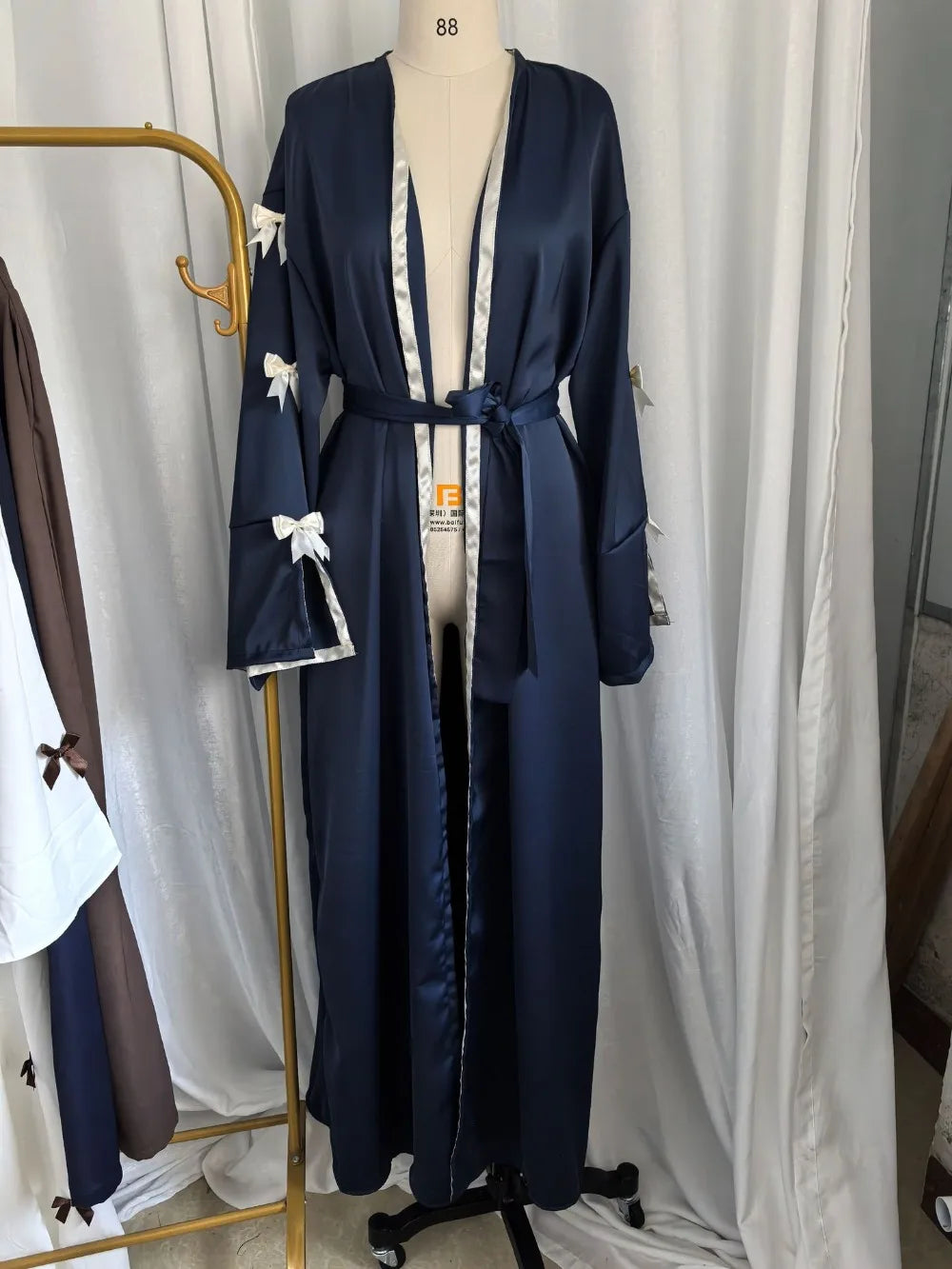 Eid Muslimischen Bogen Abaya Frauen Kleider Jalabiya Vestidos Largos Split Hülse Ramadan Marokko Dubai Lange Robe Party Islam Kaftan 2025.