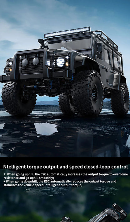 MJX in stock 1:8 Foc Westward H8h Defender Brushless 3s Off-road Differential Lock Remote Control Climbing Model Car Toy Gift.
