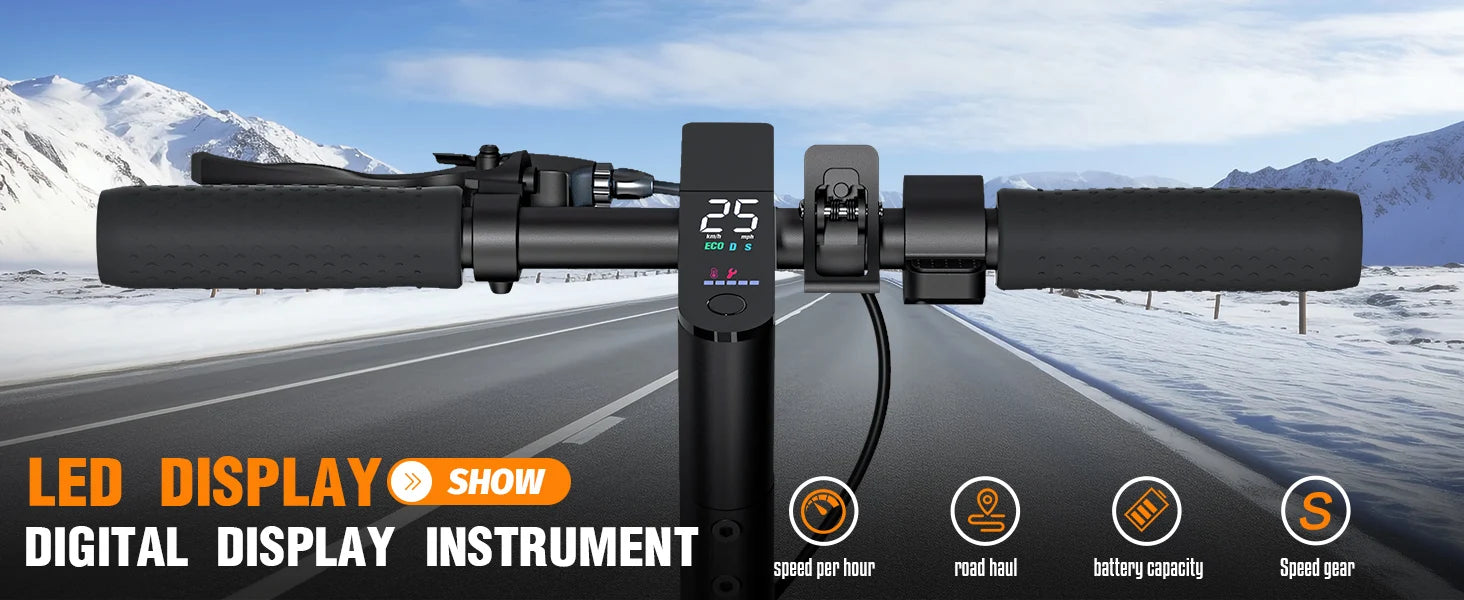 Black 350W Foldable Electric Scooter with Bag for Adults, 30KM Range, APP Support, Foldable Commuter E-scooter.