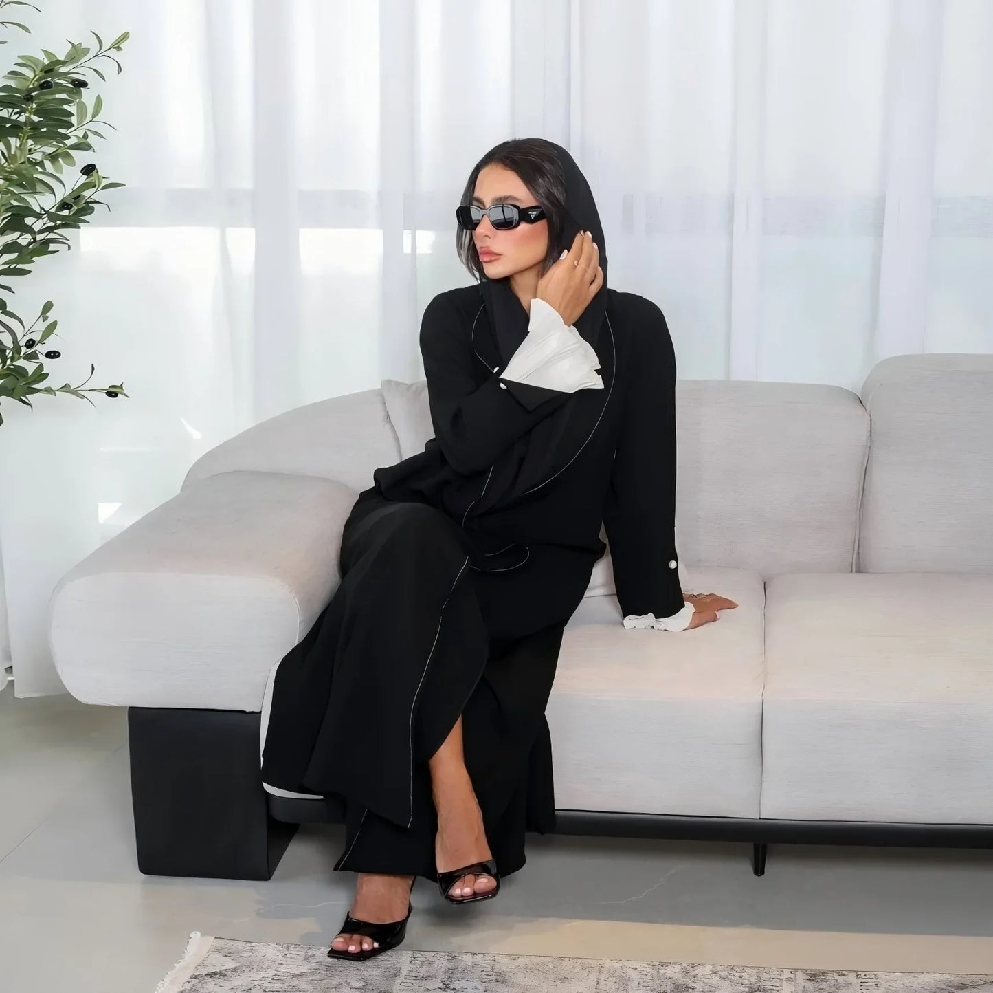 Eid Djellaba Ramadan Muslim Women Maxi Dress Dubai Open Abaya Kimono Cardigan Turkey Kaftan Kebaya Caftan Marocain Femme Robe.