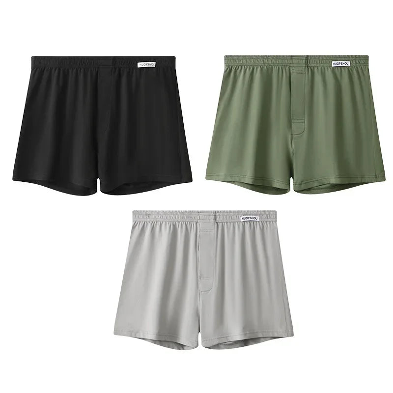 Herrenhöschen, Baumwolle, lockere Boxershorts, weiche, feuchtigkeitsableitende Jersey-Unterwäsche, Übergröße, Lounge, Sommer, Stretch, Schlaf, Pfeilhose