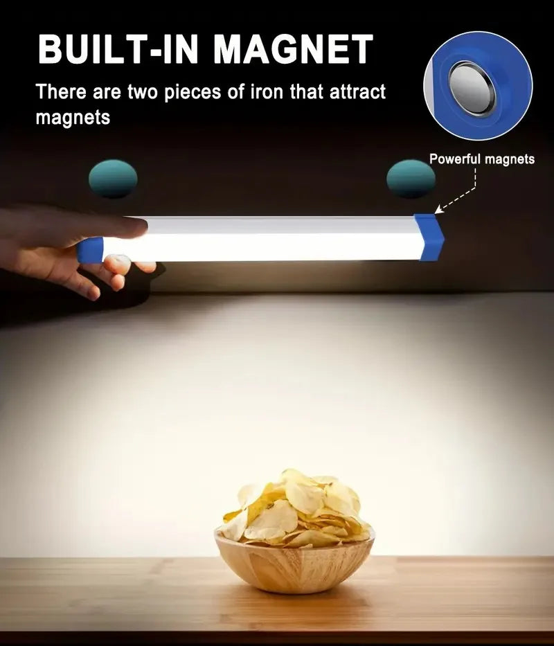 LED Bar light Rechargeable Tube Camping Lamp Magnetic Suspension Portable Light Bulb for Emergency Night Market Outdoor Lighting.