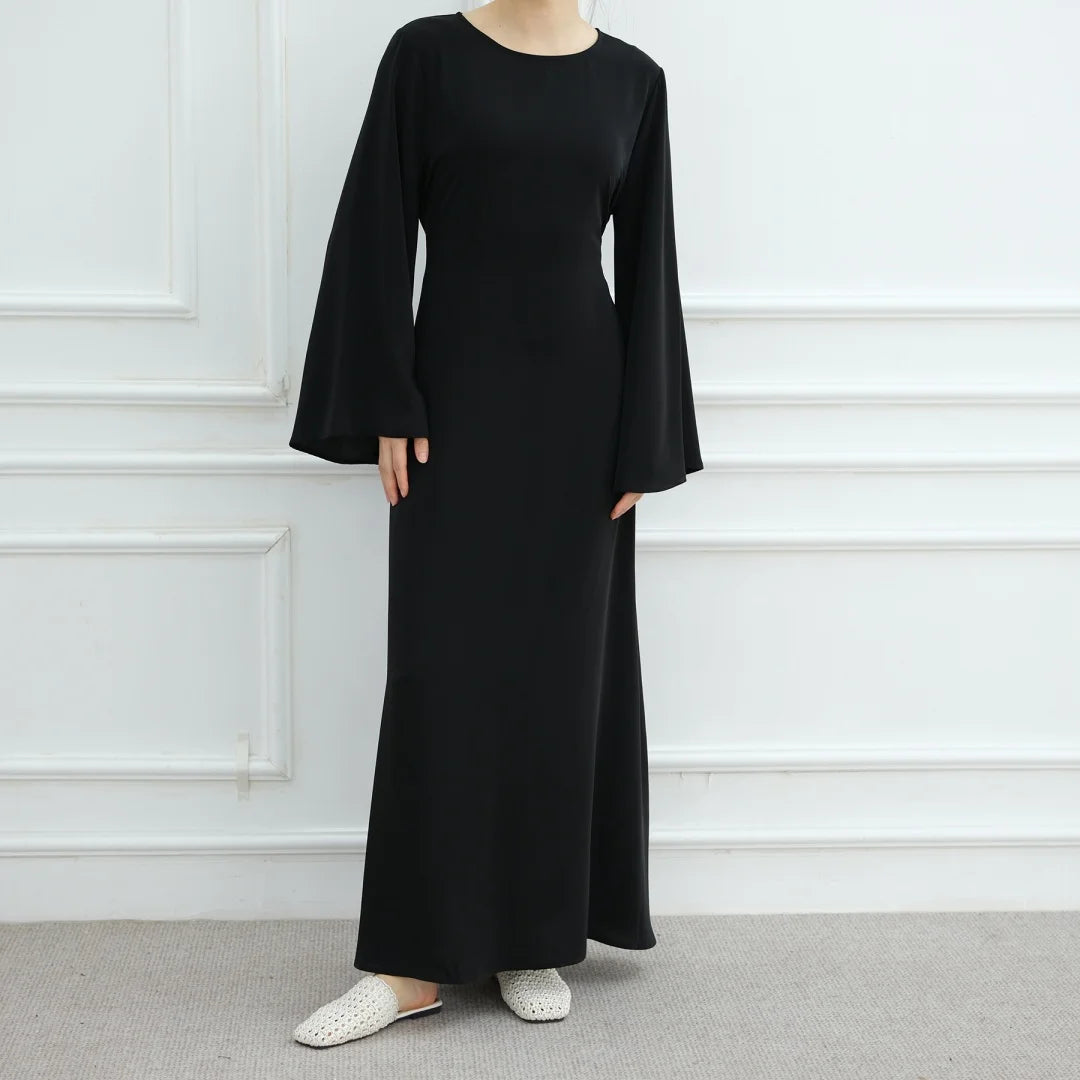 Bandage Plain Abaya Dubai For Women Kaftan Muslim Modest Long Dresses Islam Caftan Marocain Kebaya Robe Femme Musulmane Vestidos