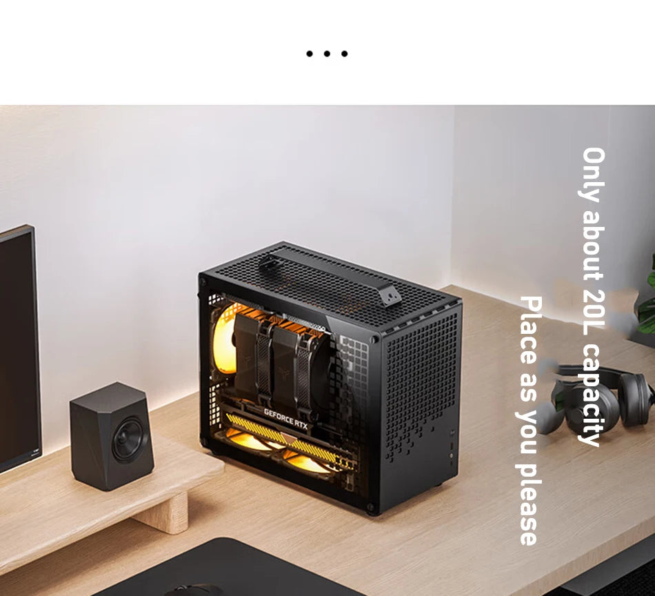 JONSBO Z20 MATX Case Detachable Handle Supports 240 Water-cooled 363mm Graphics Card Side  Transparency Desktop Mini PC Chassis.