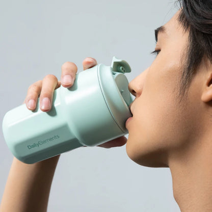 New Youpin Daily Element Portable Water Cup Coffee Mug 316 Stainless Steel Safety Seal 420ml Cold Storage Thermos Cup Mouth Snap.