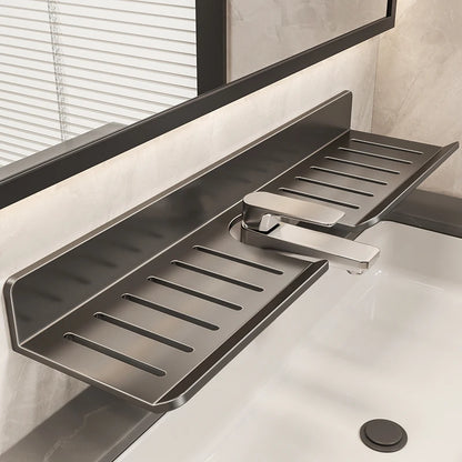 Badezimmerregal, Badezimmerregal, Toilettenlagerregal, Toilette, Küchenraum, Aluminium, zum Aufhängen an der Wand, stanzfreies Regal