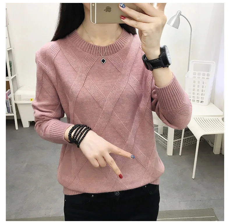 Frau Langarm Top Neue Rundhals Pullover Frauen Bodenbildung Shirt Casual Frühling Herbst Außerhalb Tragen Pullover Pull Femme.